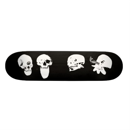 Crânes de Blanche Skateboard Old School 21,6 Cm