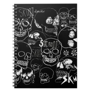 Crânes de carnet de croquis blancs