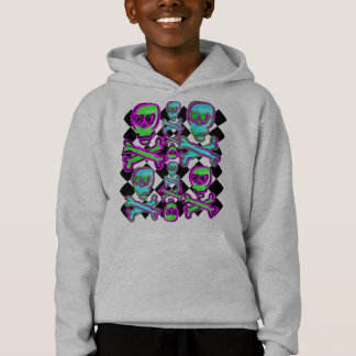 Crânes et sweatshirt colorés d'adulte d'impression