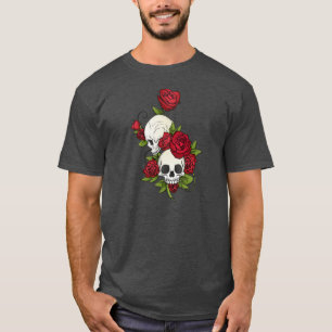 Crânes florales Dia de los Muertos T-shirt