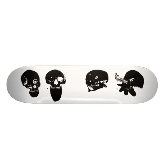 Crânes foncés skateboards customisés