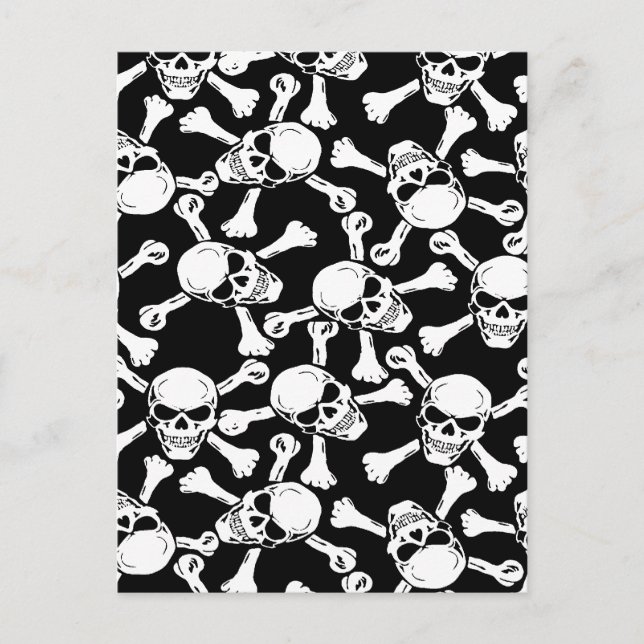 Crânes gothiques Crossbones Motifs Cartes postales (Devant)