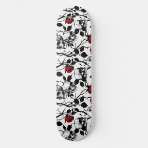 Crânes gothiques et skateboard Rose