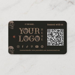 Crânes gothiques Halloween foncé Cartes de visite