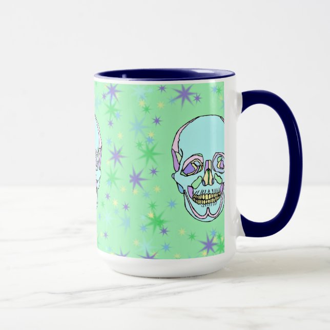 Crânes pastel et Stars Café Mug (Droite)