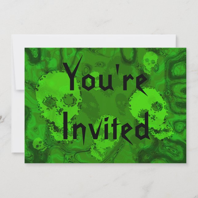 Crânes Spectres 'Vous êtes Invités' invitation (Devant)