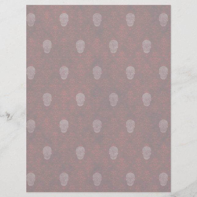 Crânes victoriens tombés Rouge (Devant)