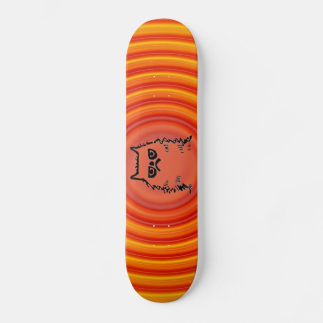 Cranky Grump Cat Skateboards, Skateboard Deck (Recto)