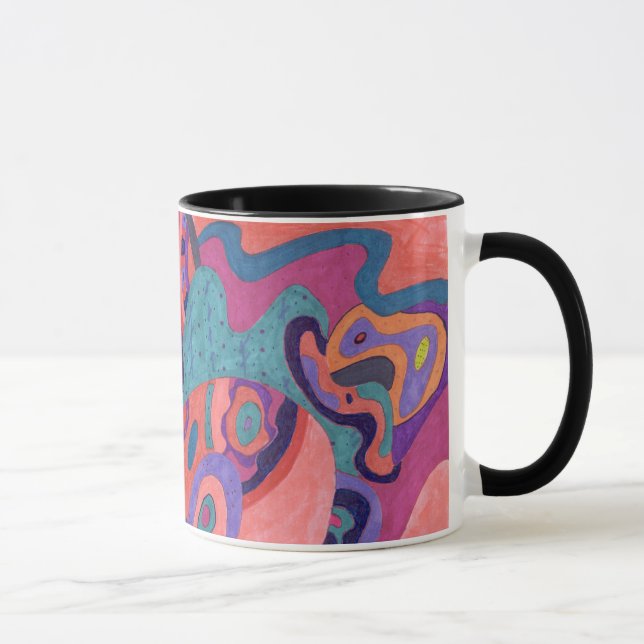 Crashers de lune, Mug d'art Abstrait (Droite)