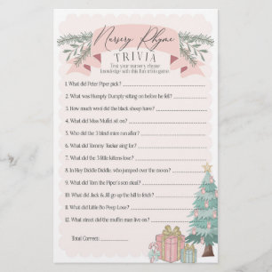 crasse rose pépinière rime rime trivia jeu bébé