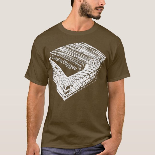Crate Diggers TShirt Record Collector DJ Tee (Devant)