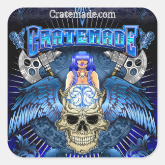 Cratemade aile crâne Art Design autocollant 2