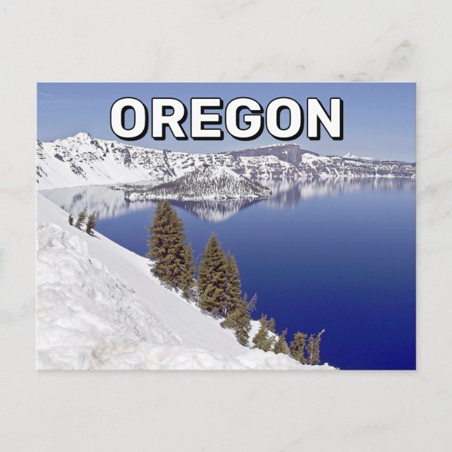 Crater Lake En Oregon Carte Postale (Devant)