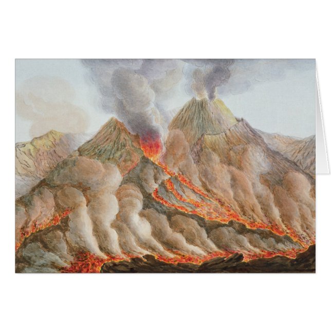 Cratère du mont Vésuve d'un dessin original (Devant horizontal)
