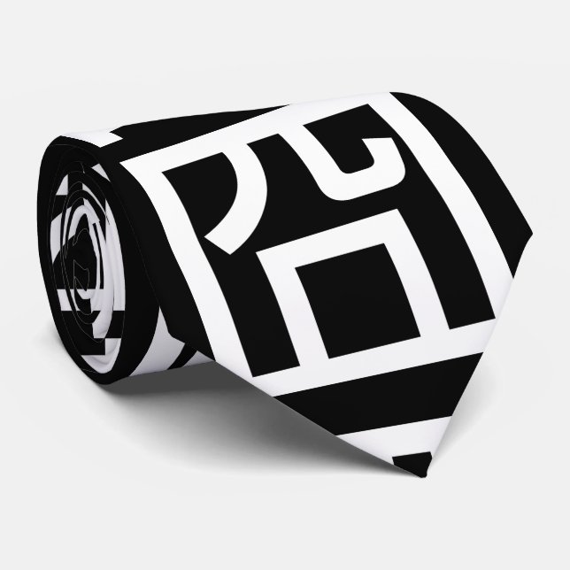 Cravate 囧 Jiong Chinese Orz Asiatique Mème Hanzi Emoticon (Roulé)