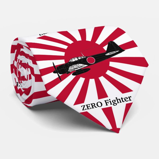 CRAVATE 旭 日 旗 と 零 戦 (Roulé)