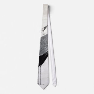 Cravate 鶴 図, 若 冲 Crane, Jakuchu, Japon Art