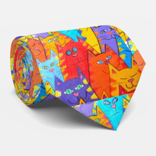 Cravate - 023 - paquet de chat - cravate