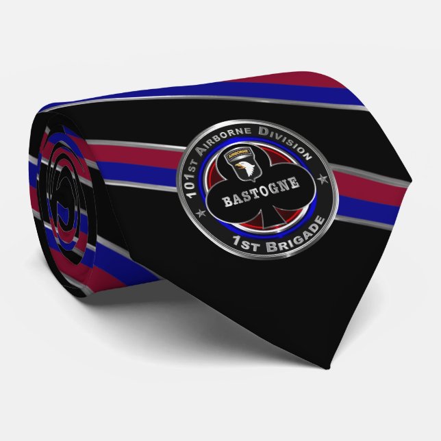 Cravate 101st Airborne Division 1st Brigade ‘Bastogne’ (Roulé)