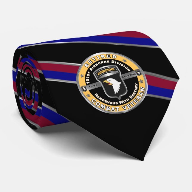 Cravate 101st Airborne Division Retraité  (Roulé)