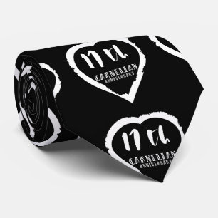 Cravate 17e anniversaire Mariage carnélien traditionnel