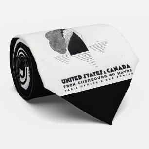 Cravate 1920 Cunard Line art déco et impression