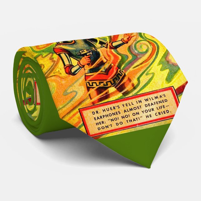 Cravate 1930 Buck Rogers bande dessinée Wilma Deering (Roulé)