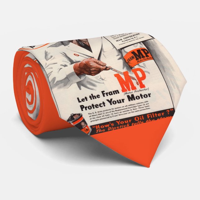 Cravate 1940s Gardez votre voiture en marche pour l'impres (Roulé)