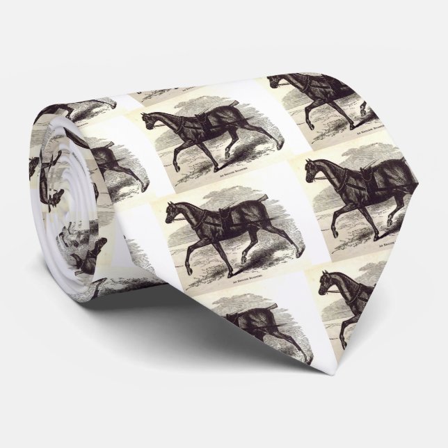 Cravate 19e siècle Un cheval anglais Roadster (Roulé)