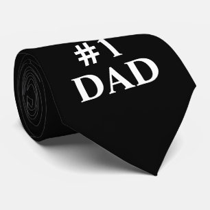 Cravate 1 Papa Blanc noir moderne