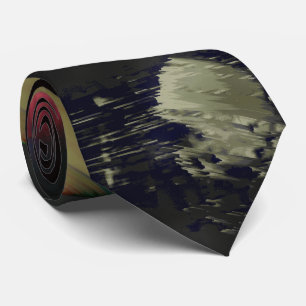 Cravate 1FB1F9F4 Mosaïque abstraite d'art glitch Cyberpunk