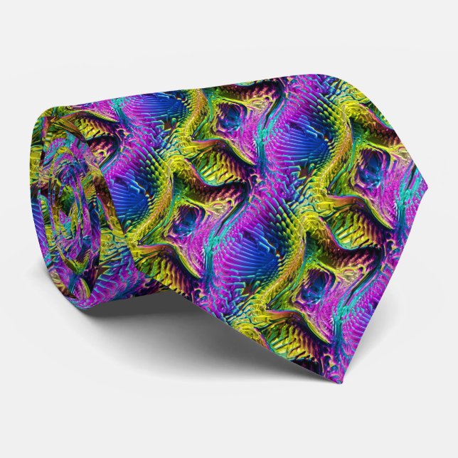 Cravate 3D Abstract Art 16A-16B Options (Roulé)
