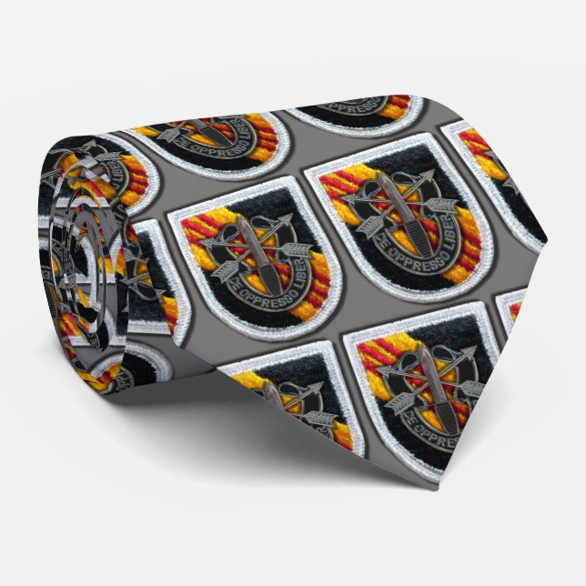 Cravate 5e Groupe des Bérets verts des forces spéciales (Roulé)