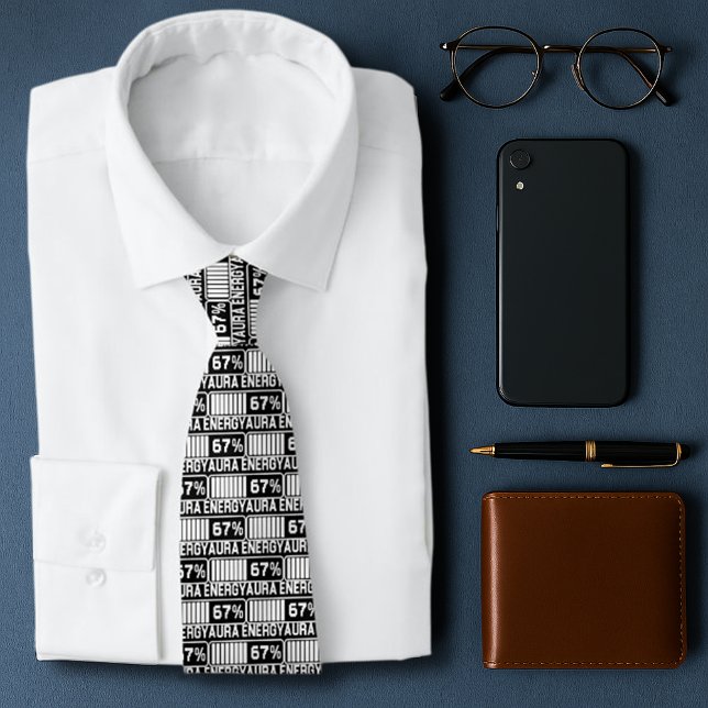 Cravate 67 Mème amusant Aura Énergie à 67 Six Sept Mème Ge (Créateur téléchargé)