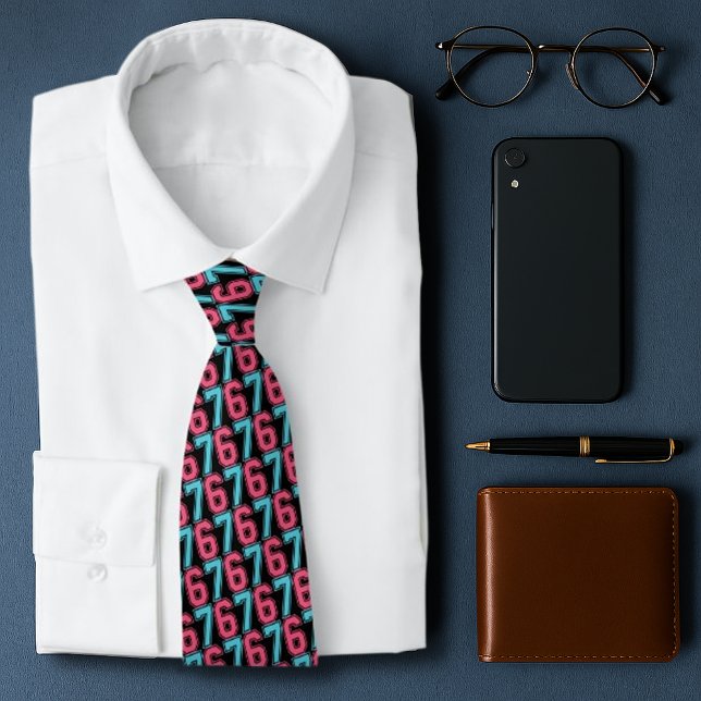 Cravate 67 Mème amusant Six Sept Gen Alpha (Créateur téléchargé)