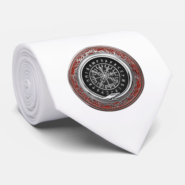 Cravate [700] Vegvisir - Viking Silver Magic Runic Compass (Roulé)