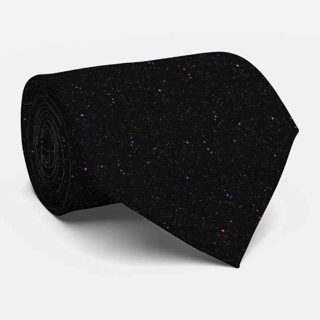 Cravate A Black Tie With Stars (Roulé)