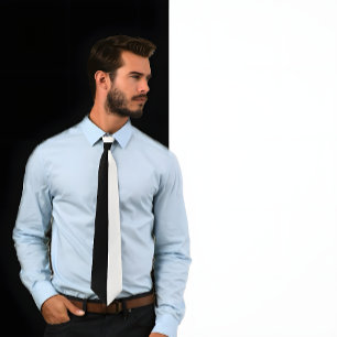 Cravate à deux couleurs noir et blanc