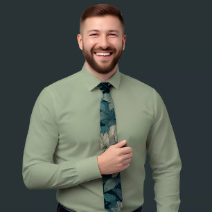 Cravate à motif floral bleu clair Décontracté