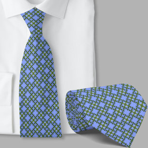 Cravate à motif géométrique bleu artistique modern
