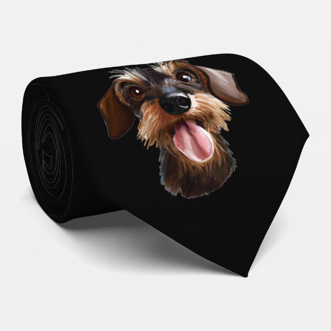 Cravate À poils durs Dachshund (Roulé)
