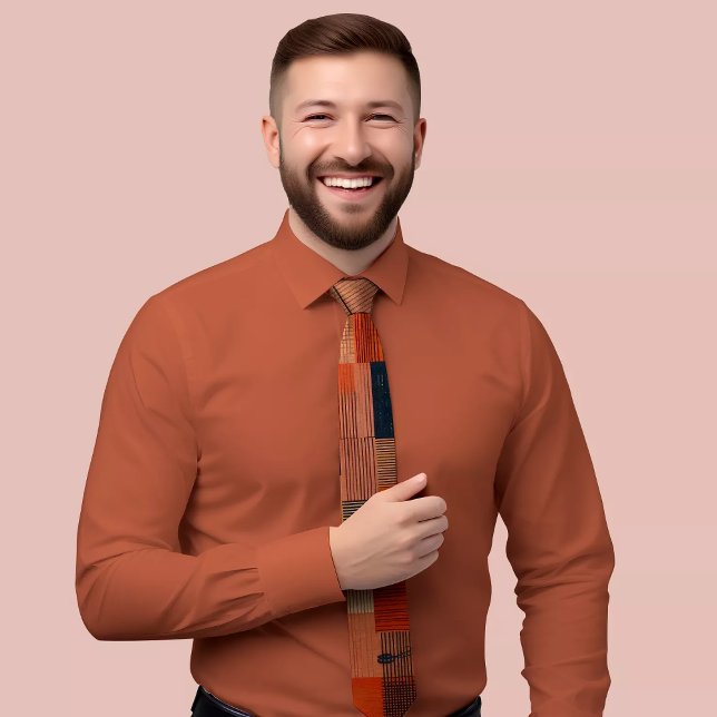 Cravate à rayures modernes aux accents Brown et or (Créateur téléchargé)