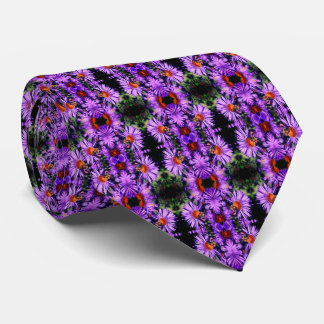 Cravate Abeille De Miel Sur Fleur D'Aster Violet Abstrait