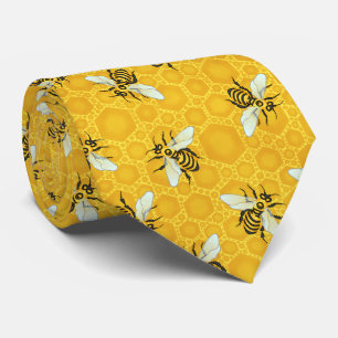 Cravate Abeilles de miel Abeille de miel Abeille Motif Ins