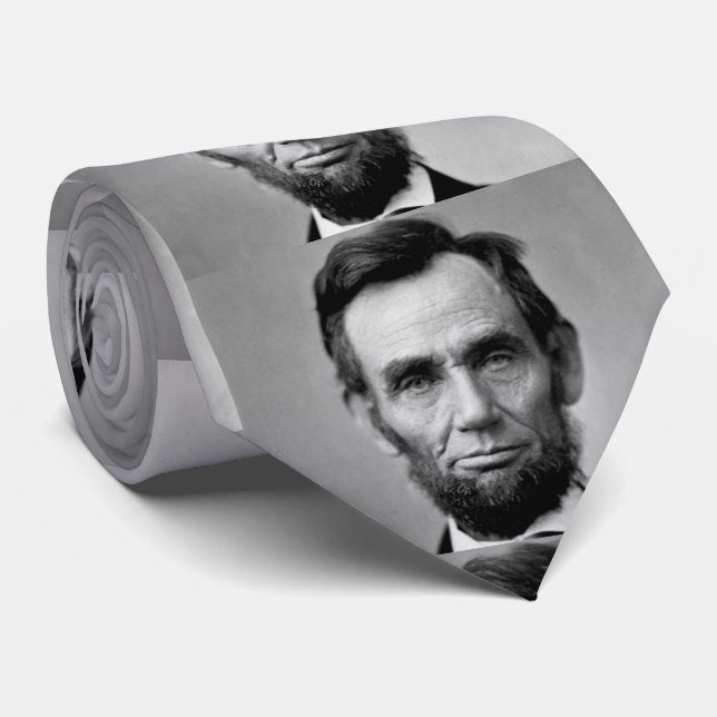 Cravate Abraham Lincoln Président des États-Unis (Roulé)