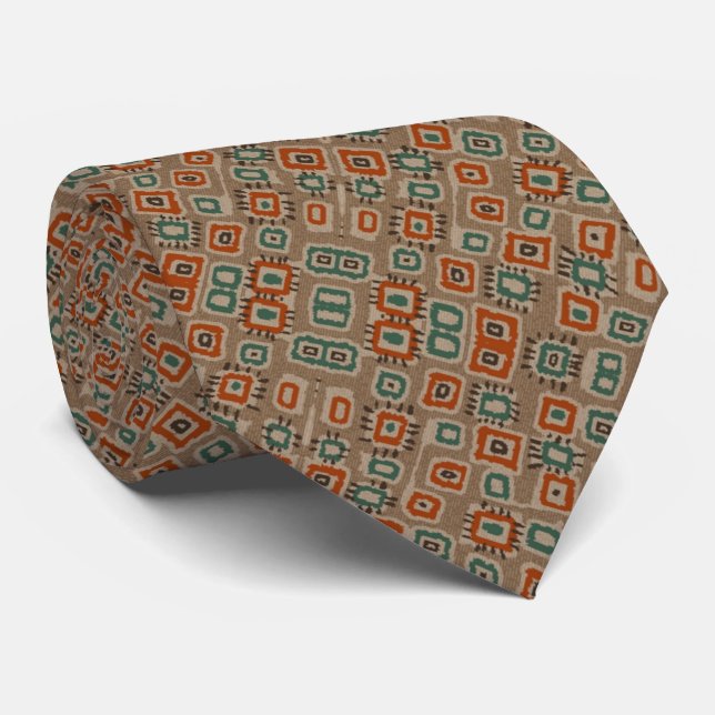 Cravate Abstract Art Old Cloth Patches Neck Tie (Roulé)