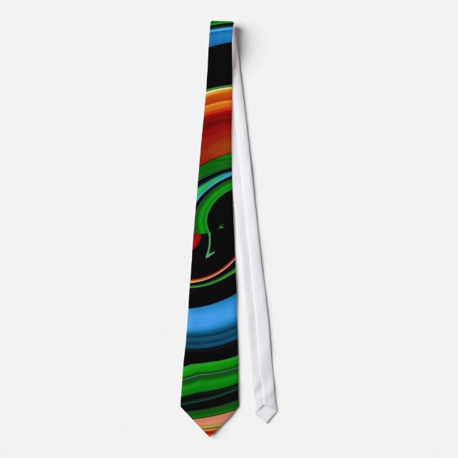 Cravate Abstract Colorful Face - Swirls Tie (Devant)