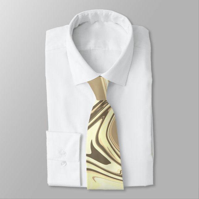 Cravate Abstract elegant fluide marble liquide (Attaché)