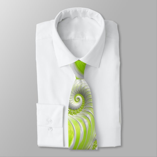 Cravate Abstract Lime Green (Attaché)