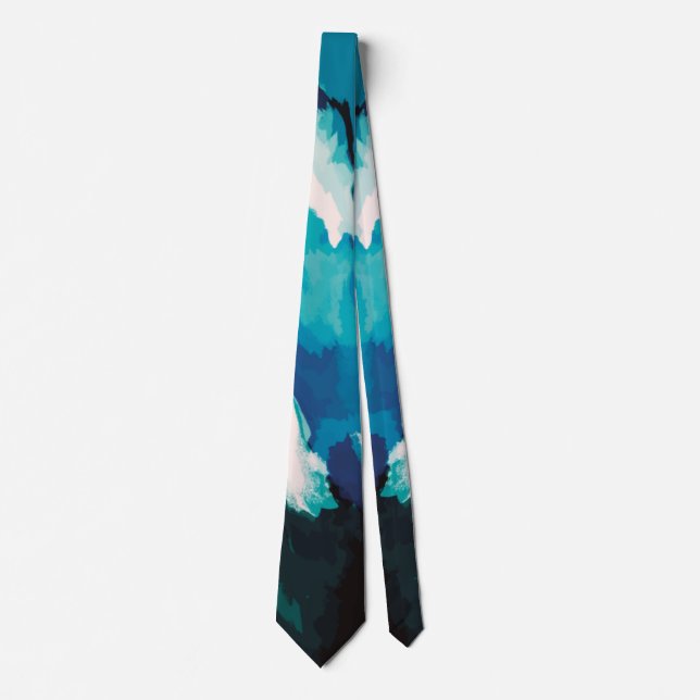 Cravate Abstract Pastel Paint Lagoon Edition Neck Tie (Devant)